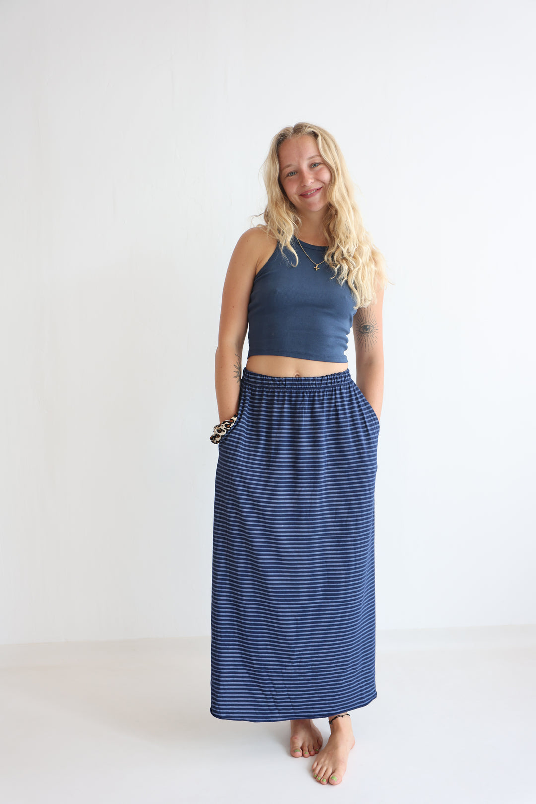 Striped Sweat Skirt