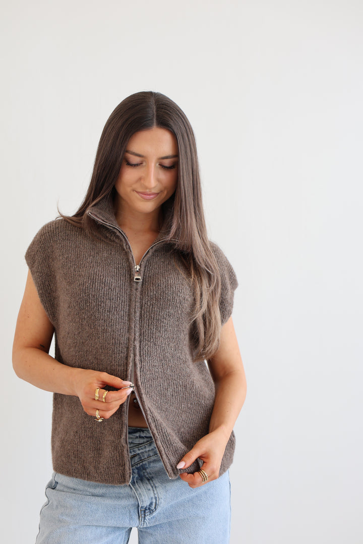 Casual Zipper Weste