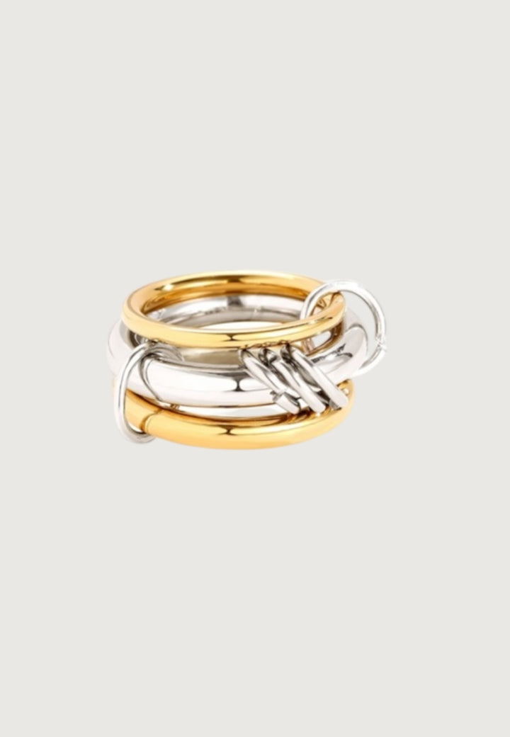 Three Layer Gold & Silver Ring