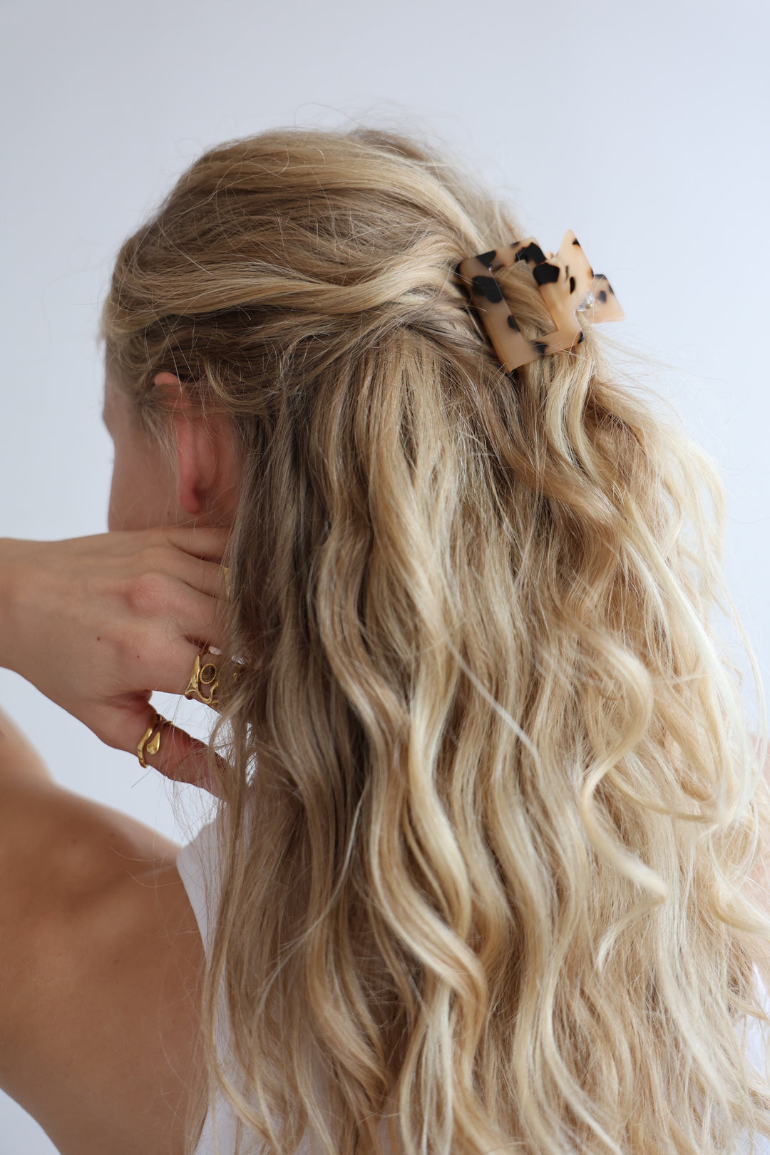 Kleine Haarspange mit Leoprint