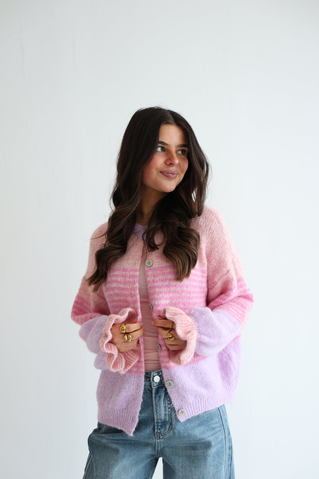 Candy Stripe Knit Cardigan