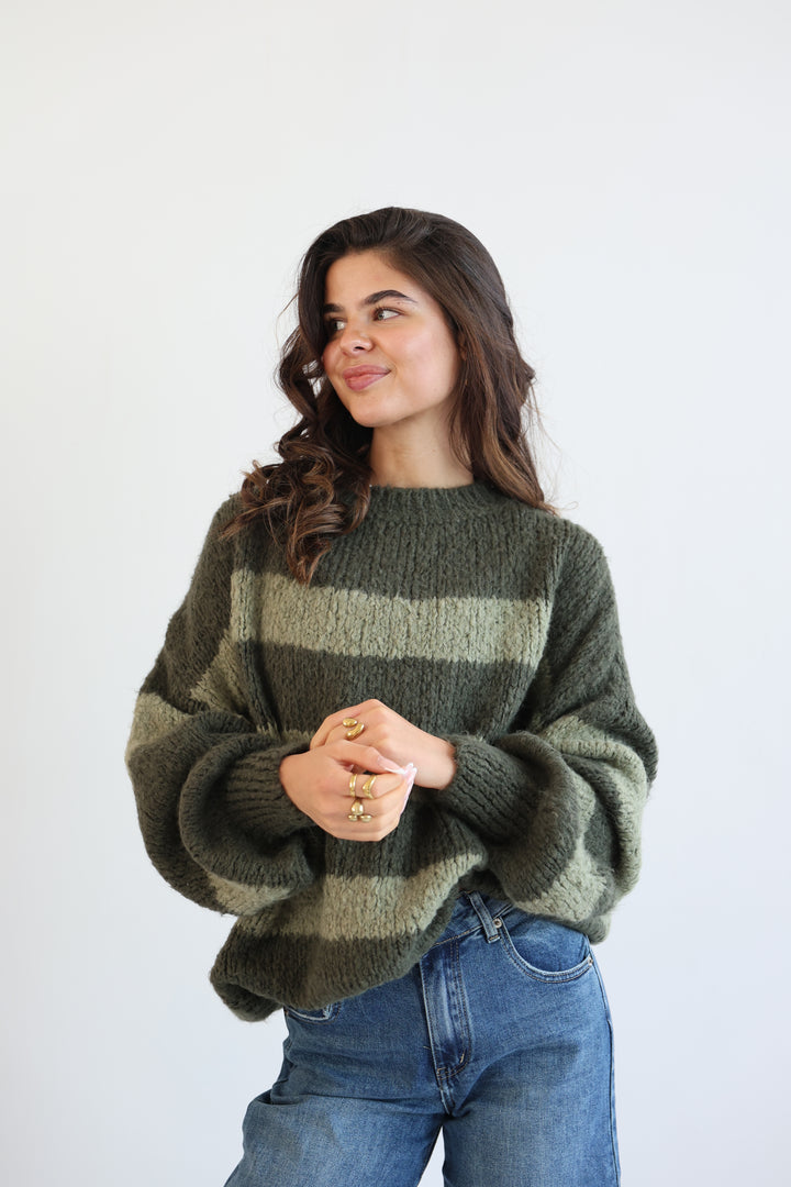 Fluffy Blockstripes Pullover Hannah