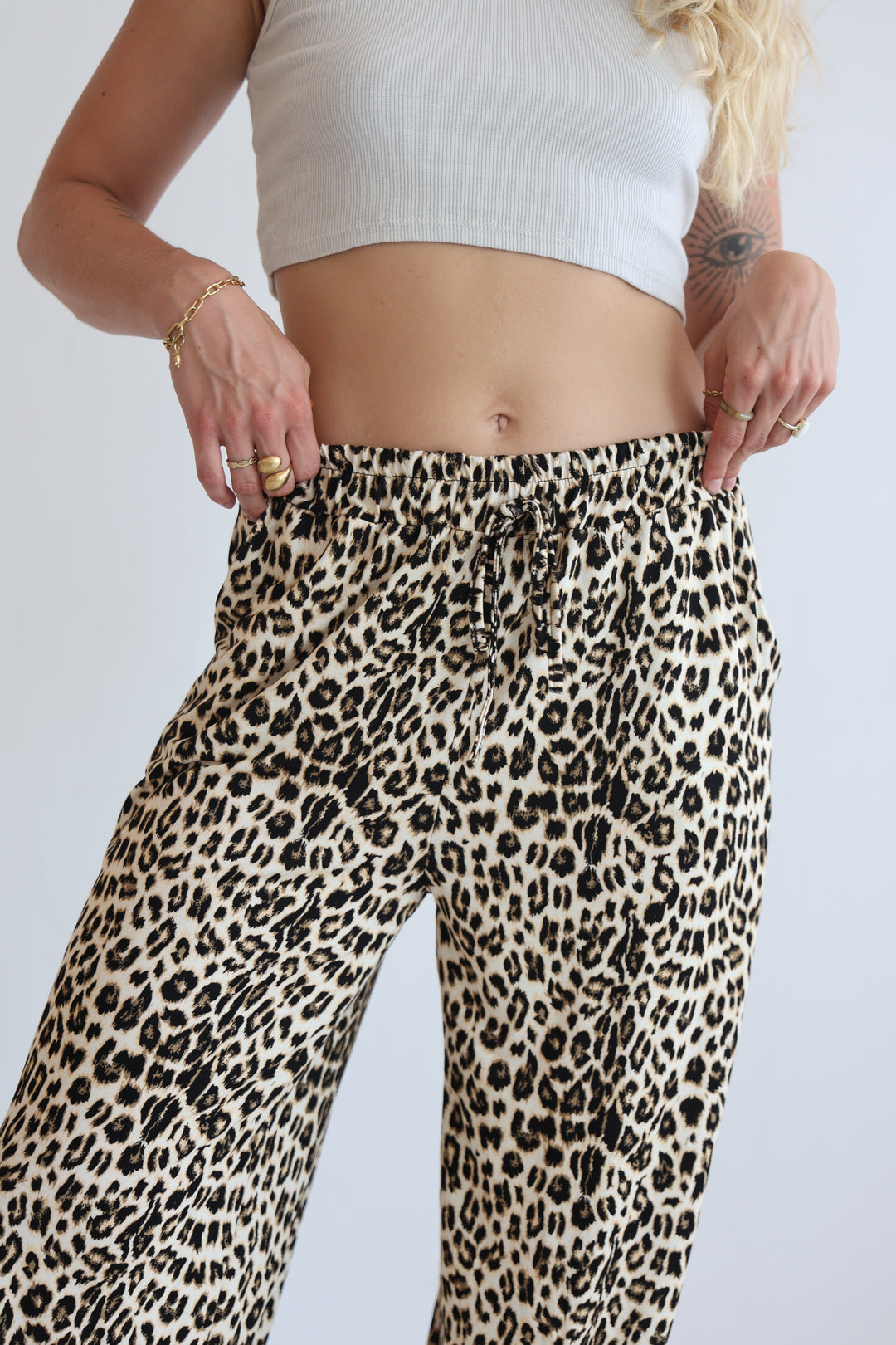 Ballonhose mit Leoprint