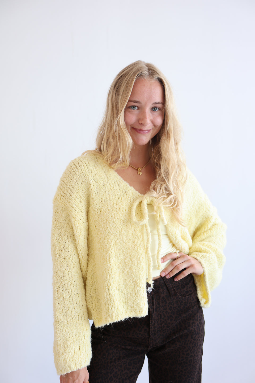 Cardigan Fluffy Tie