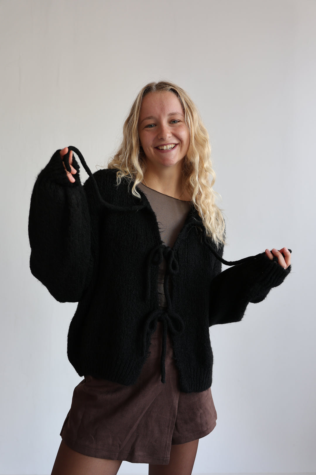 Langarm Cardigan mit Schleifen Lilly