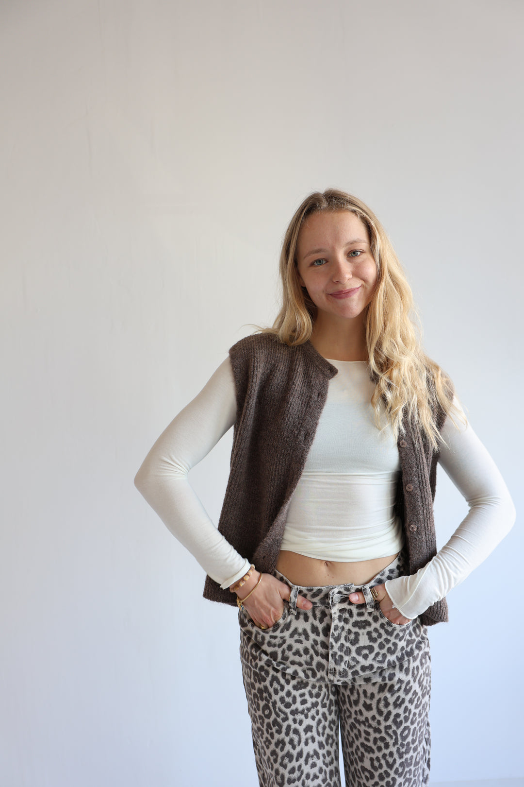 Einfarbige Weste Jolina