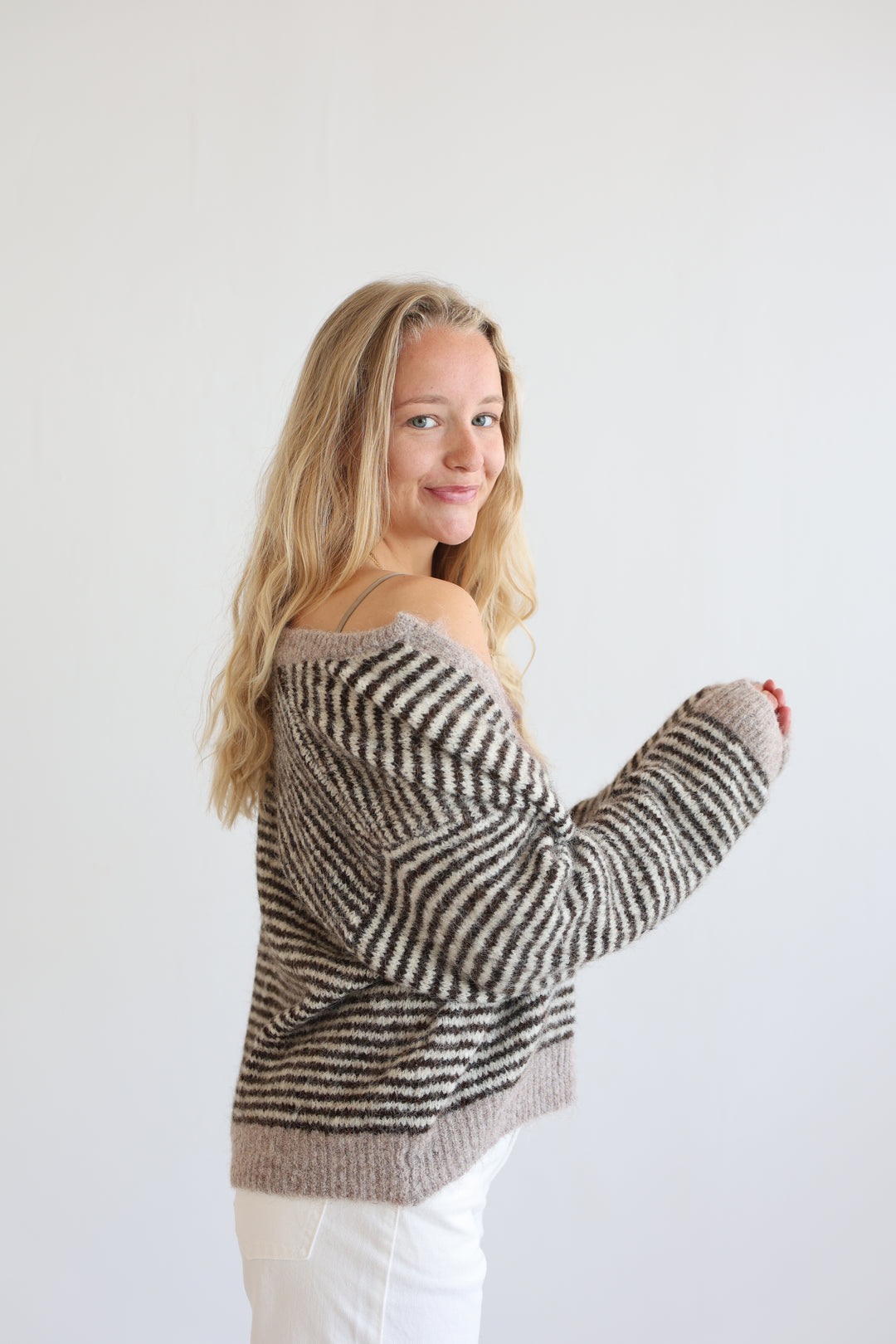 Gestreifter Cardigan Moodline Knit