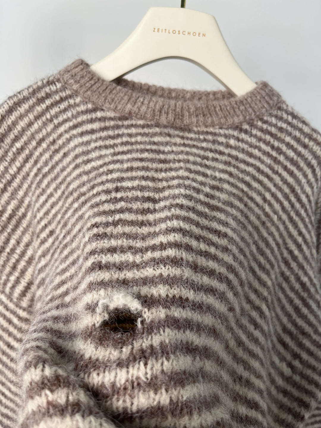GESTREIFTER PULLOVER MOODLINE KNIT TAUPE (B-WARE)