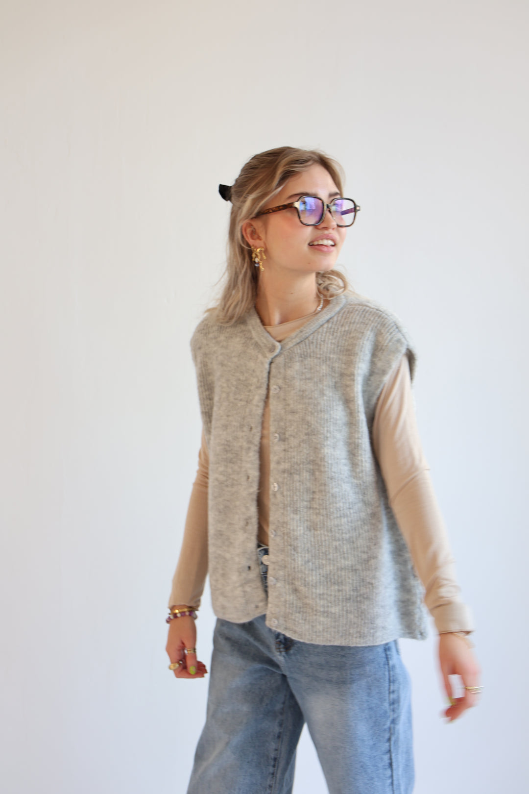 Einfarbige Weste Jolina