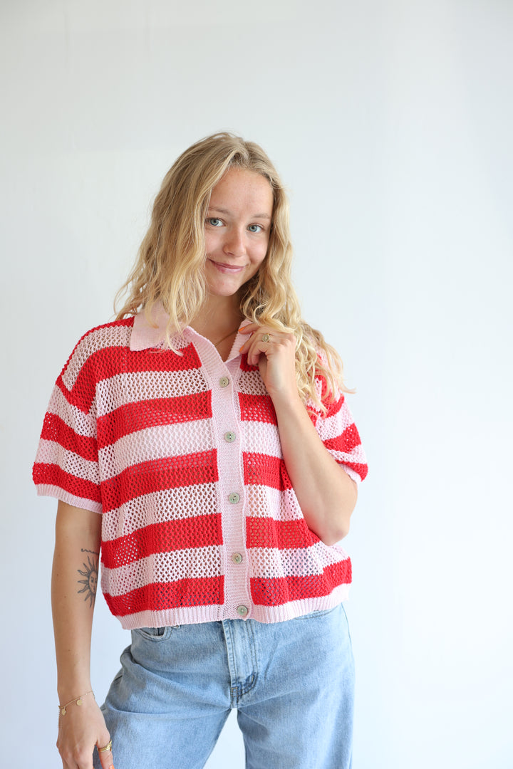 Crochet Polo T-Shirt