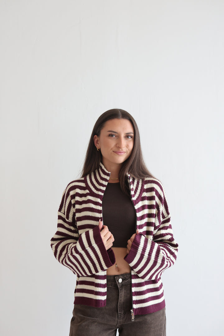Easygoing Stripe Cardigan
