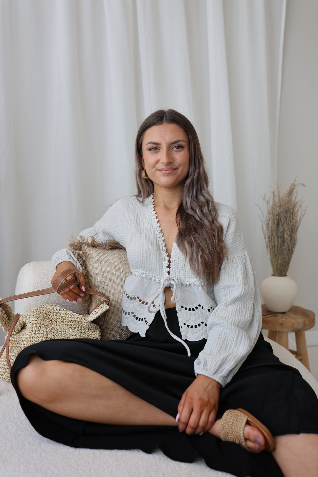 Musselinbluse Sweet Ruffles