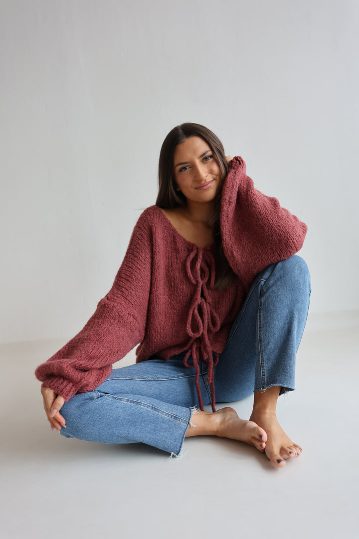 Langarm Cardigan mit Schleifen Lilly
