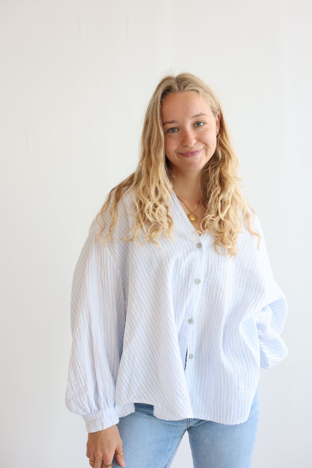 Musselinbluse Casual Stripes