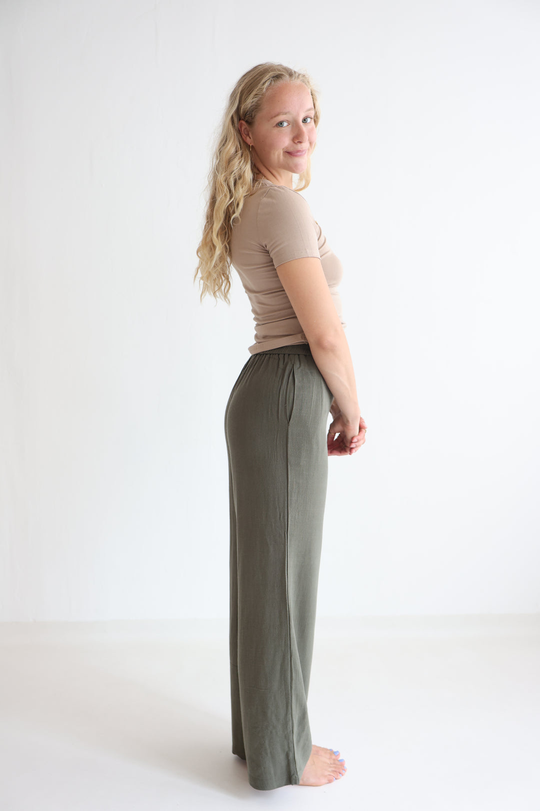 Soft Sand Linen Trousers