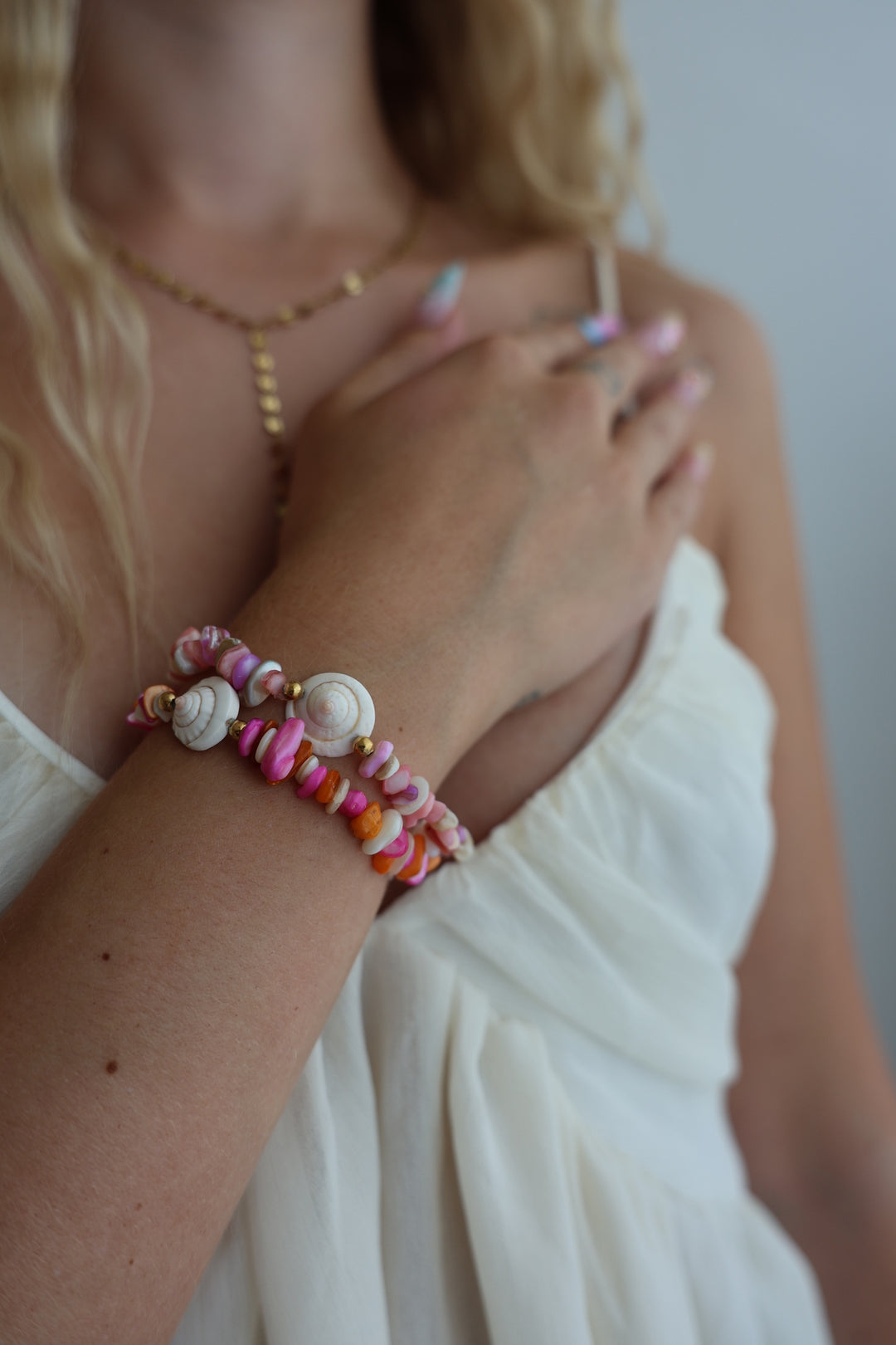 Armband aus Natursteinen Sea Shells