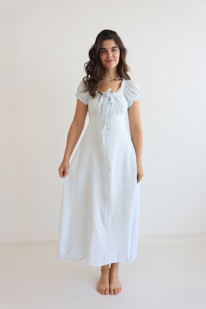 Taffy Pastel Ruffle Midi Dress
