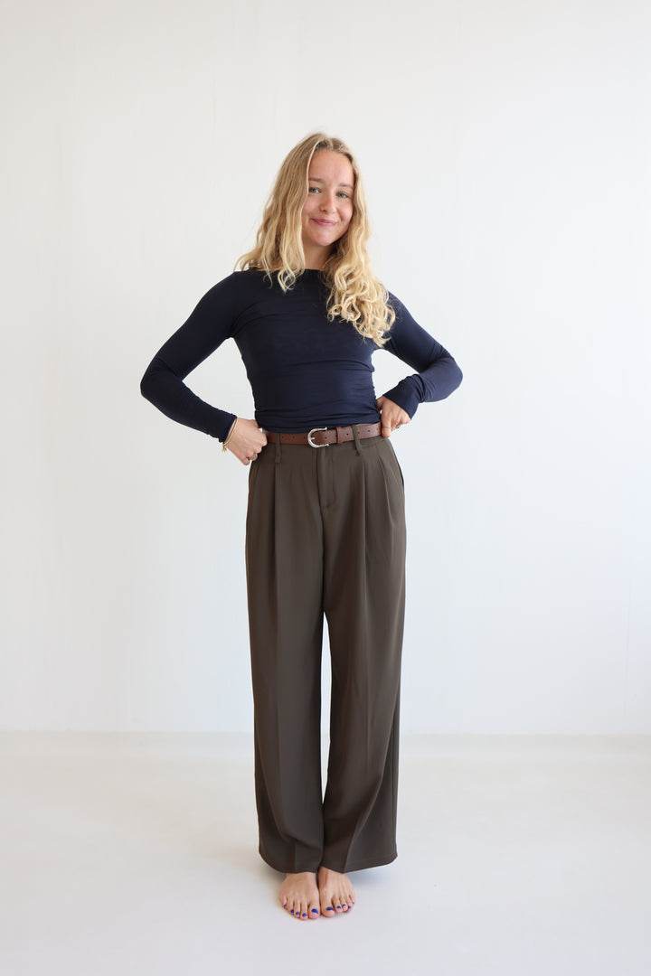 Bundfaltenhose mit Gürtel Anna