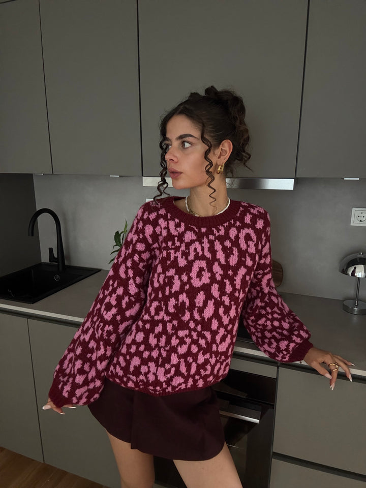 Pullover Soft Leopard Knit