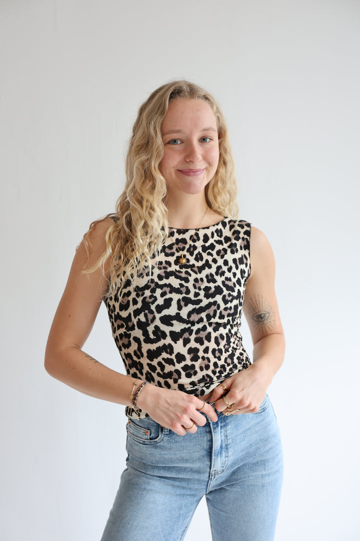 Cashmere Top Wild Leo