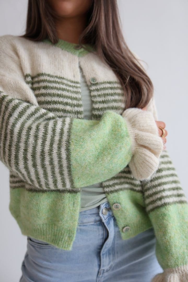 Candy Stripe Knit Cardigan