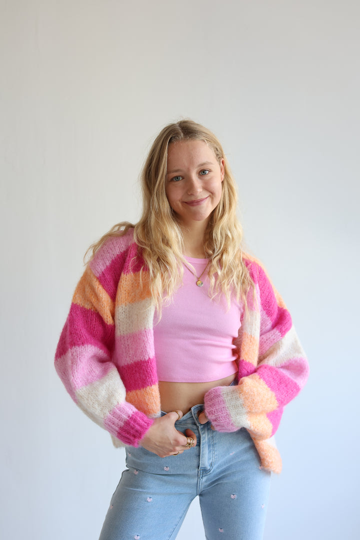 Cardigan Peach Blossom