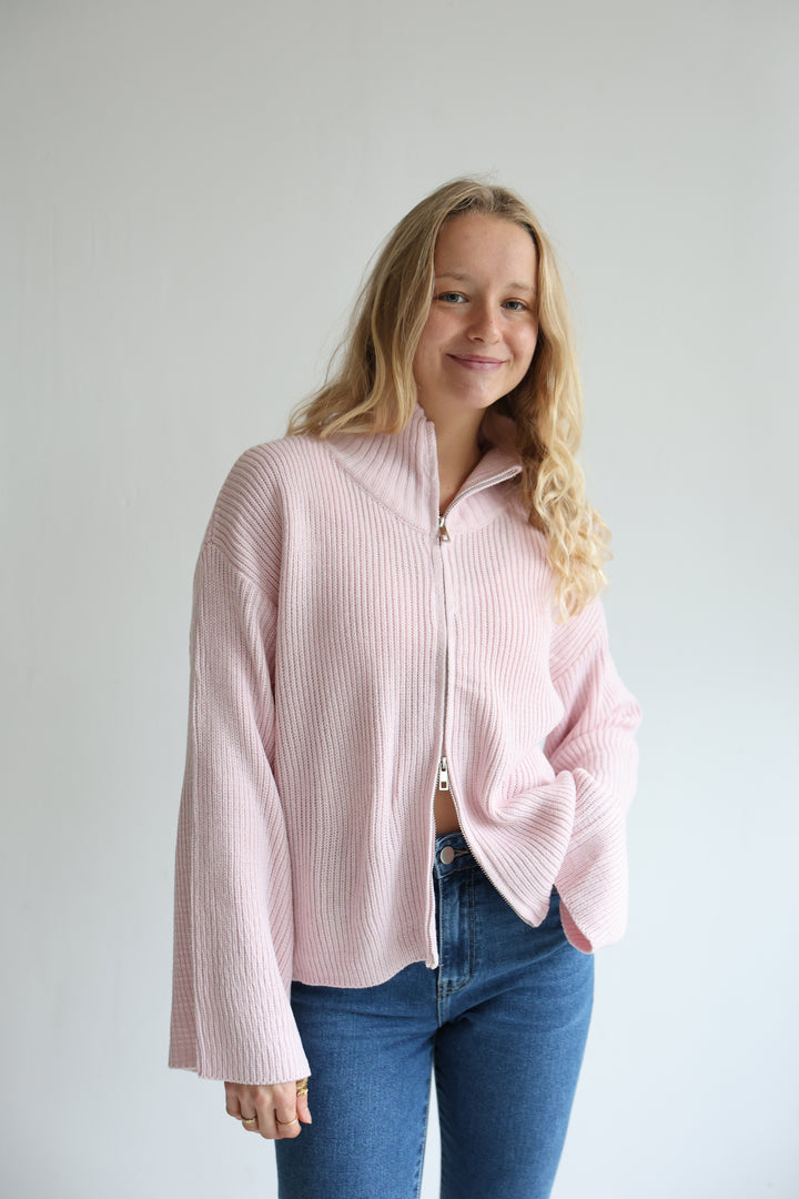 Soft Glow Zip Cardigan