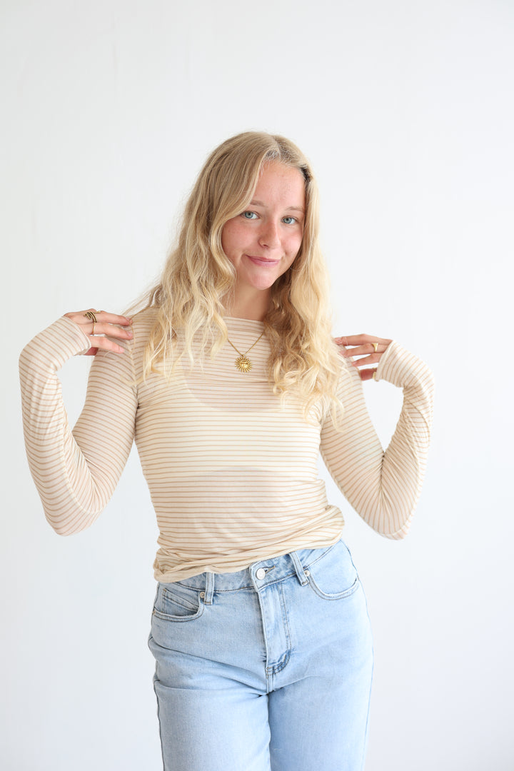 Striped Longsleeve mit Cashmere