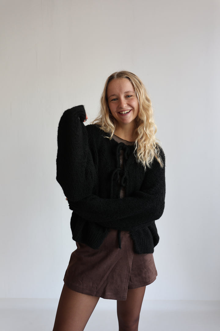 Langarm Cardigan mit Schleifen Lilly