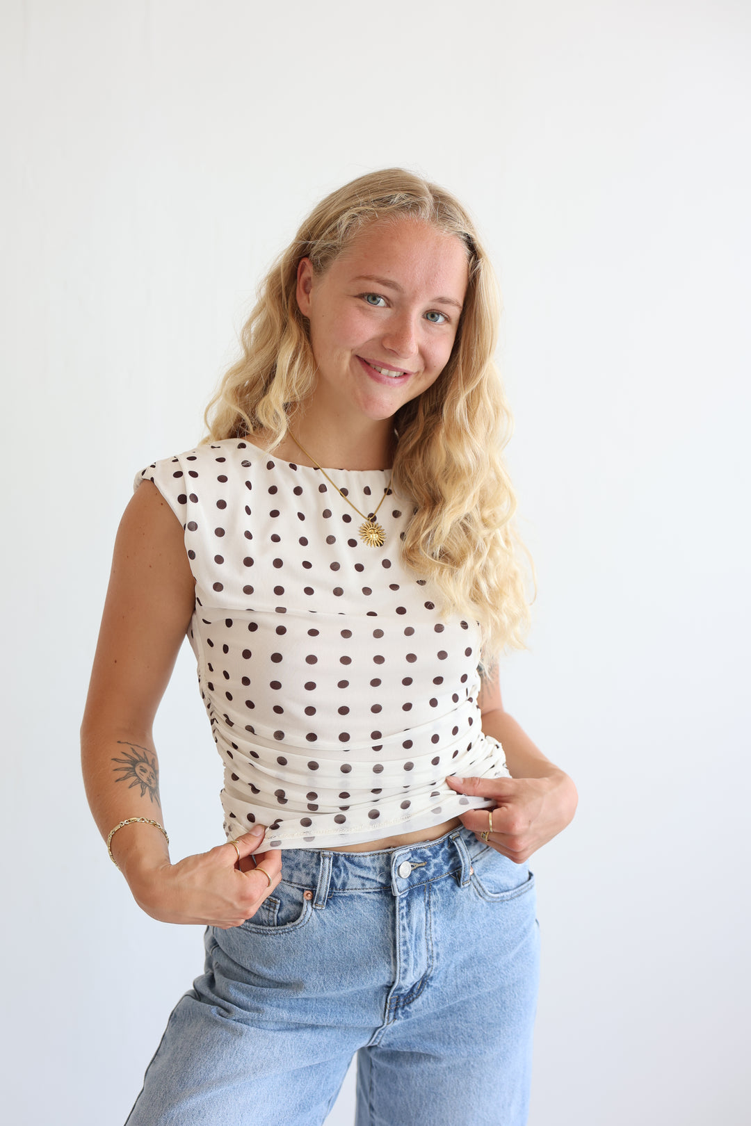 Ruffled Polka Dots Top