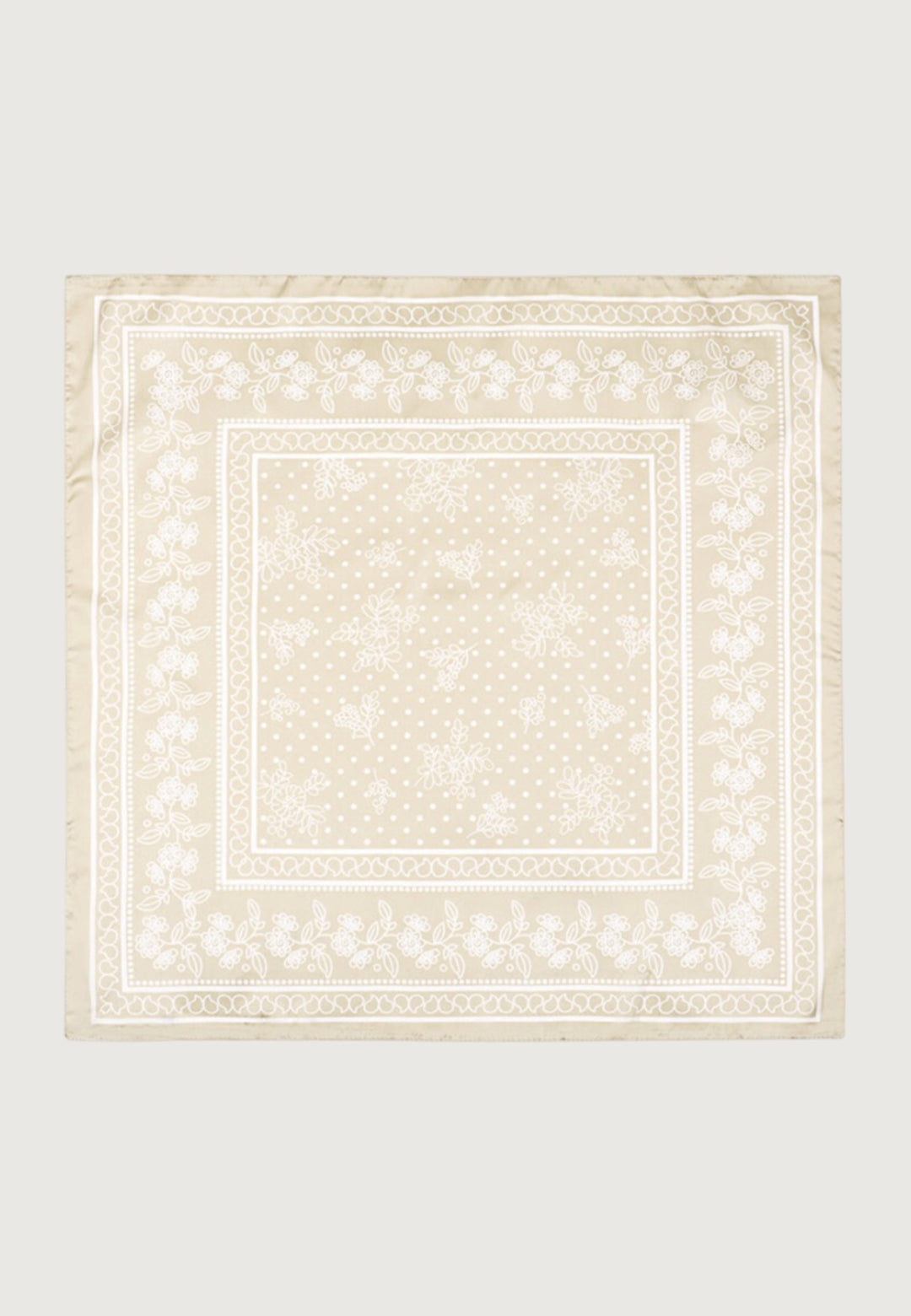 Ivory Ornate Paisley Bandana