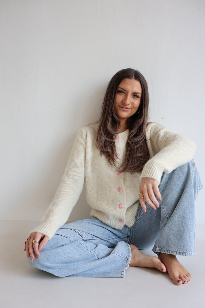 Cardigan Heart Button