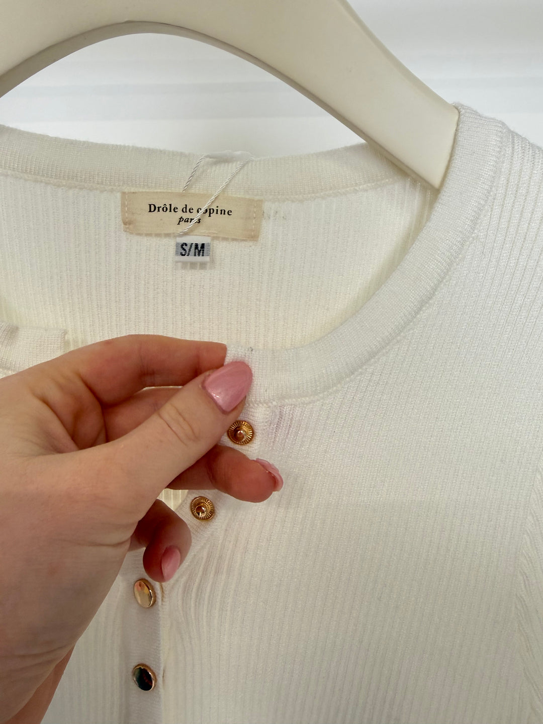 RIPPED LONGSLEEVE NALA GR.S/M WEISS (B-WARE)