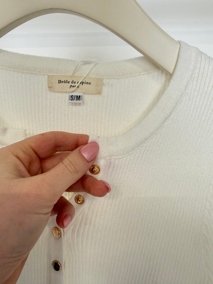 RIPPED LONGSLEEVE NALA GR.S/M WEISS (B-WARE)