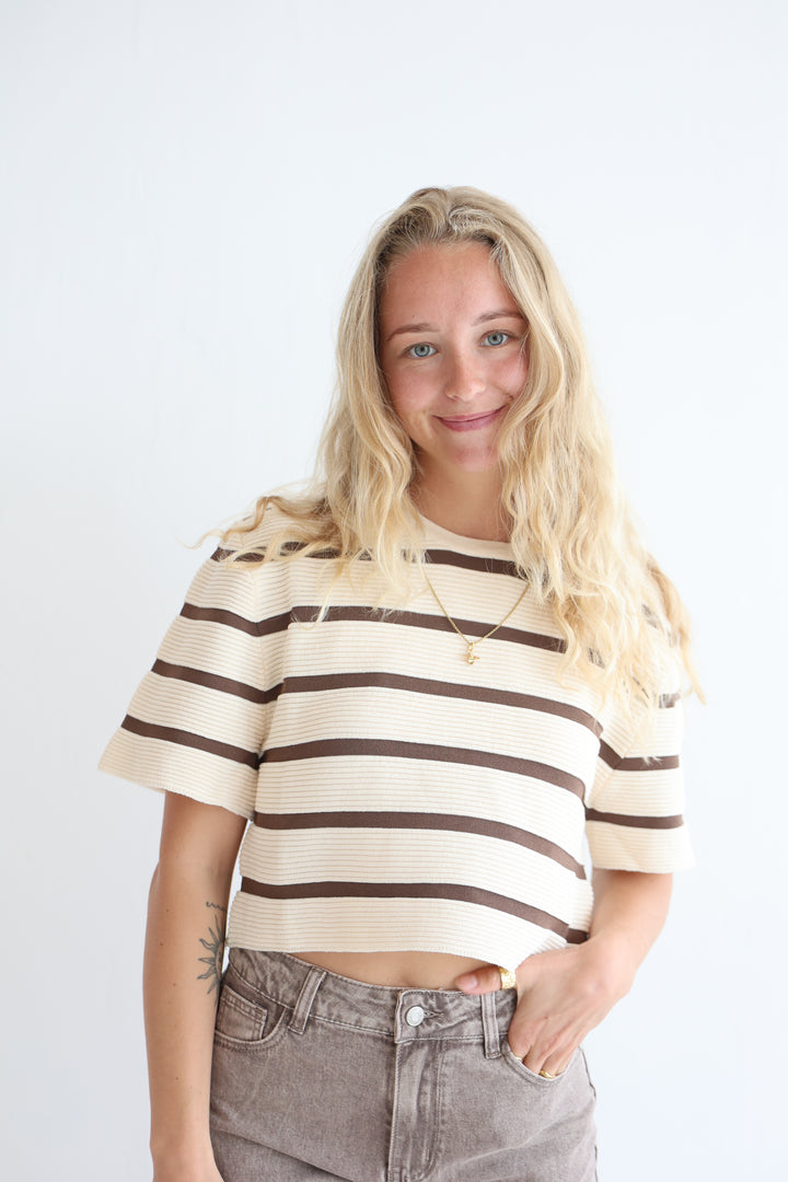 Cropped T-Shirt Sandy Stripes