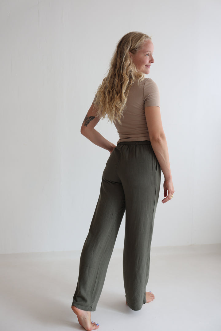 Soft Sand Linen Trousers
