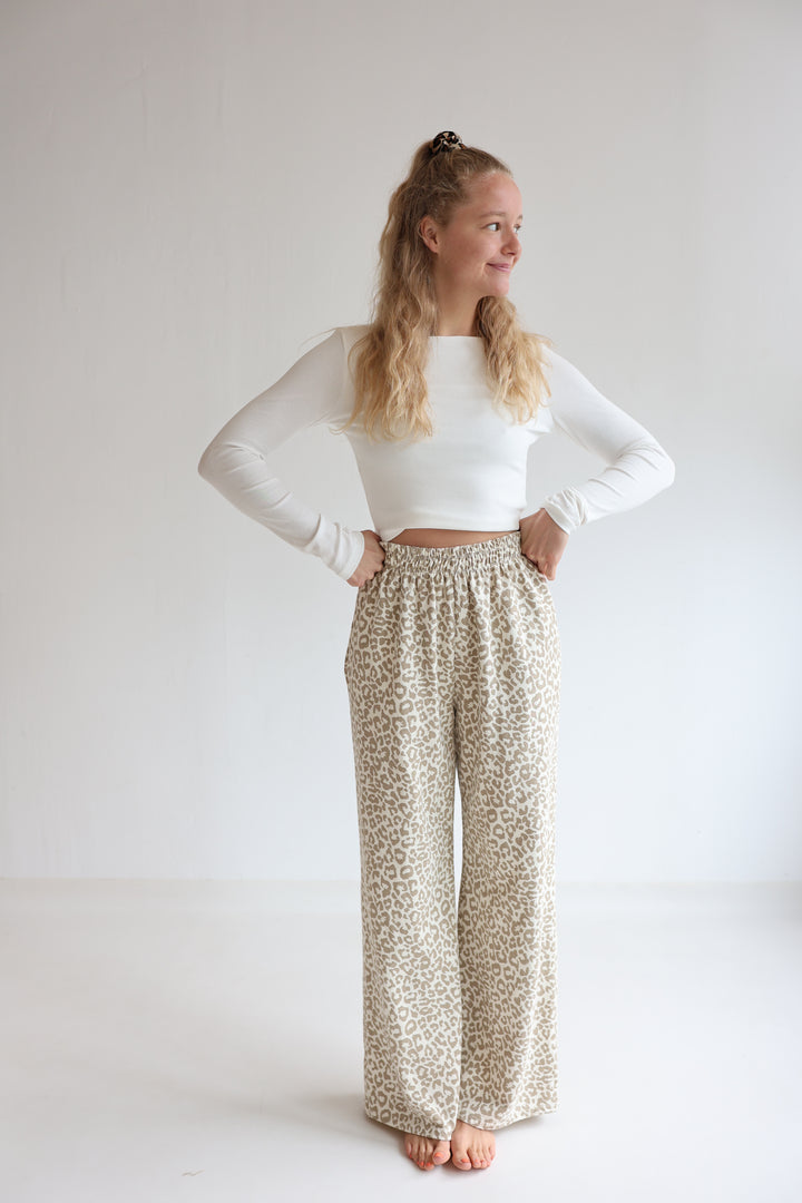 Jersey Jogger Pants mit Leoprint Nuna