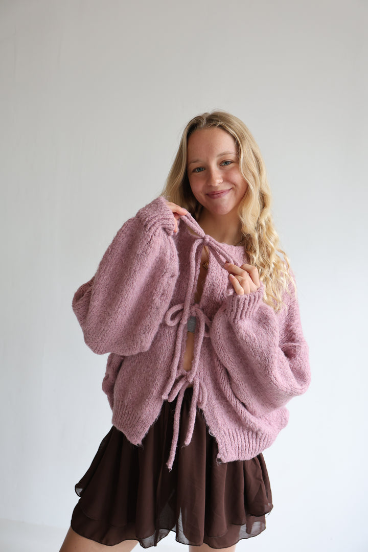 Langarm Cardigan mit Schleifen Lilly