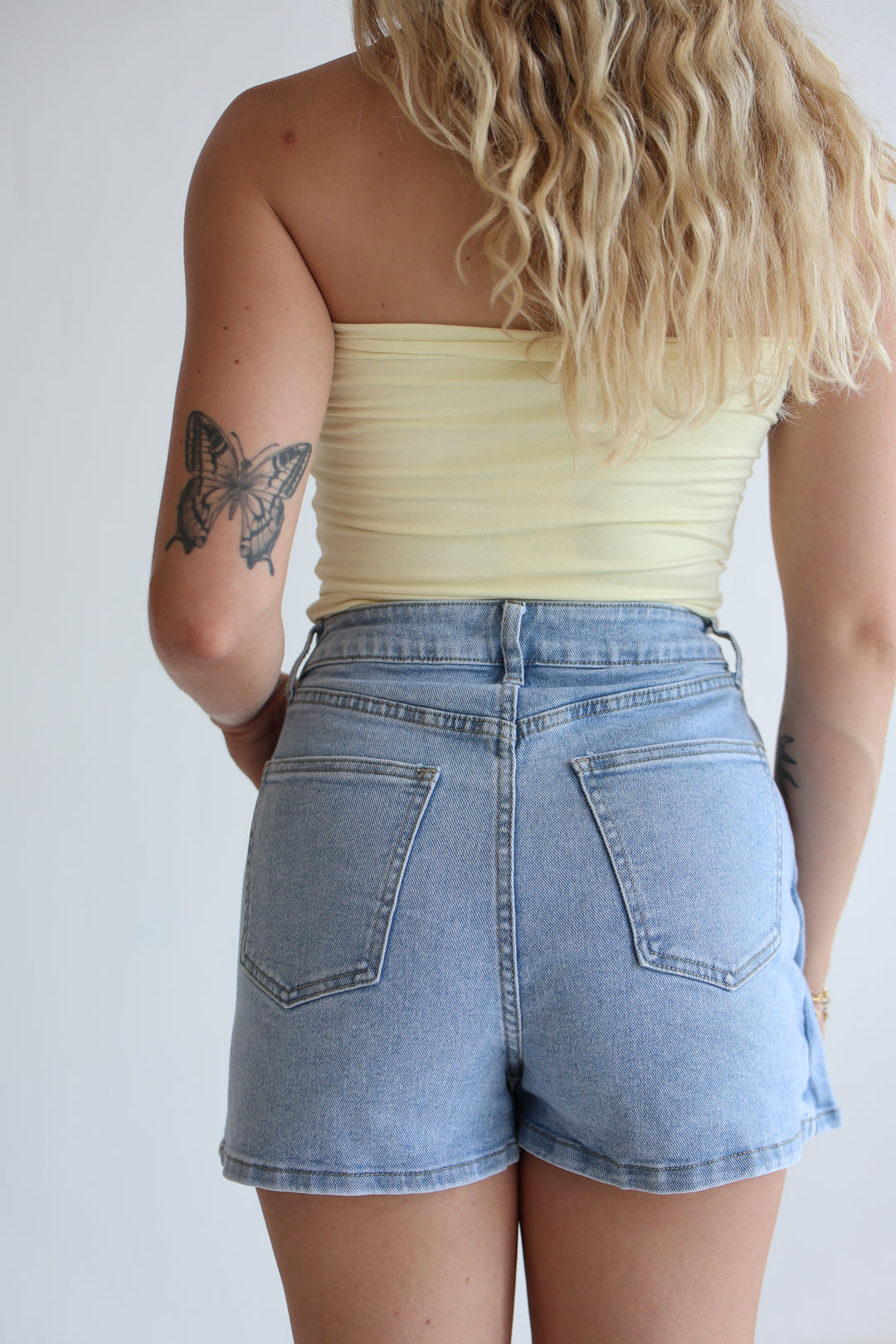 Lemon Print Denim Skirt