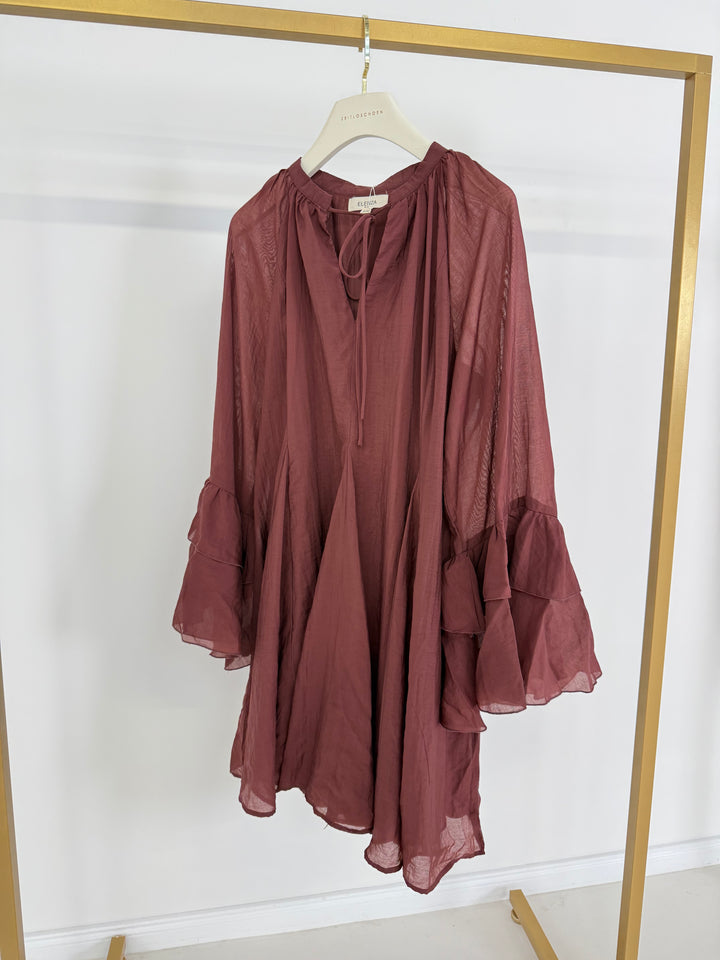 LEICHTES BAUMWOLLKLEID LOUELLE ROST GR. S/M (B-WARE)