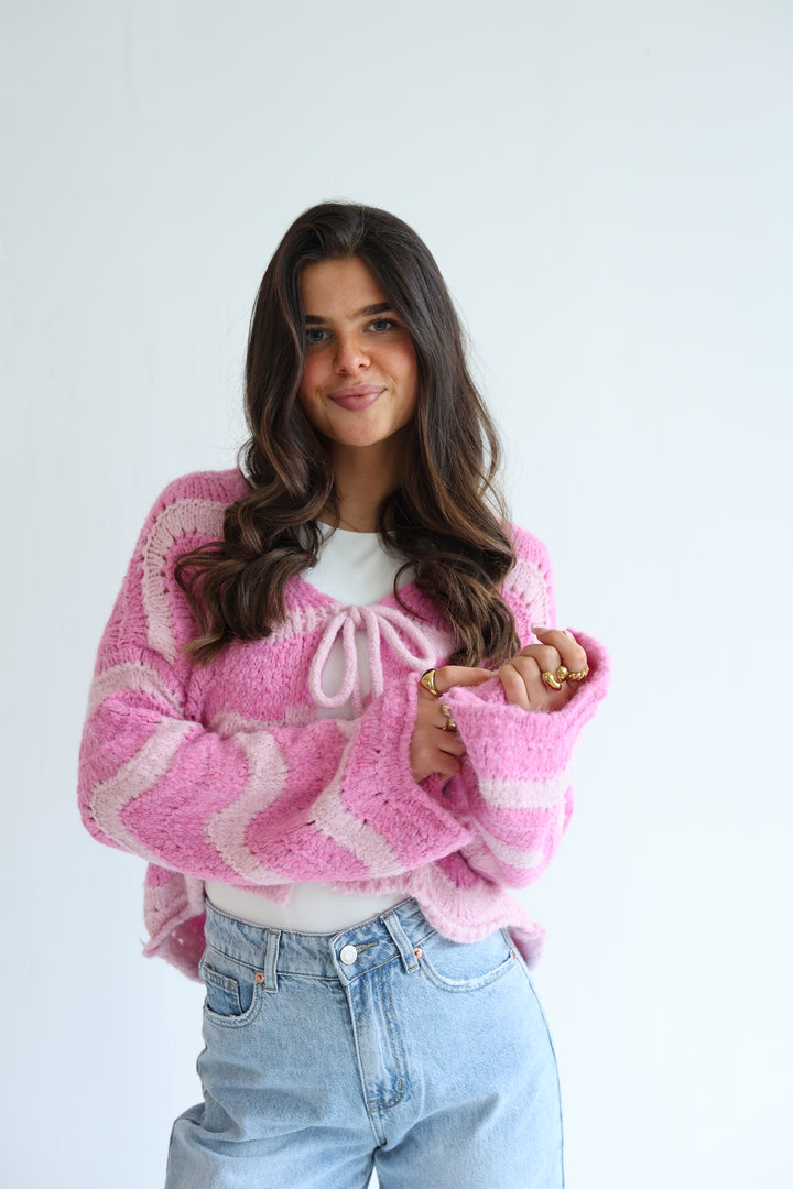 Cardigan Wavy Stripes Cathy