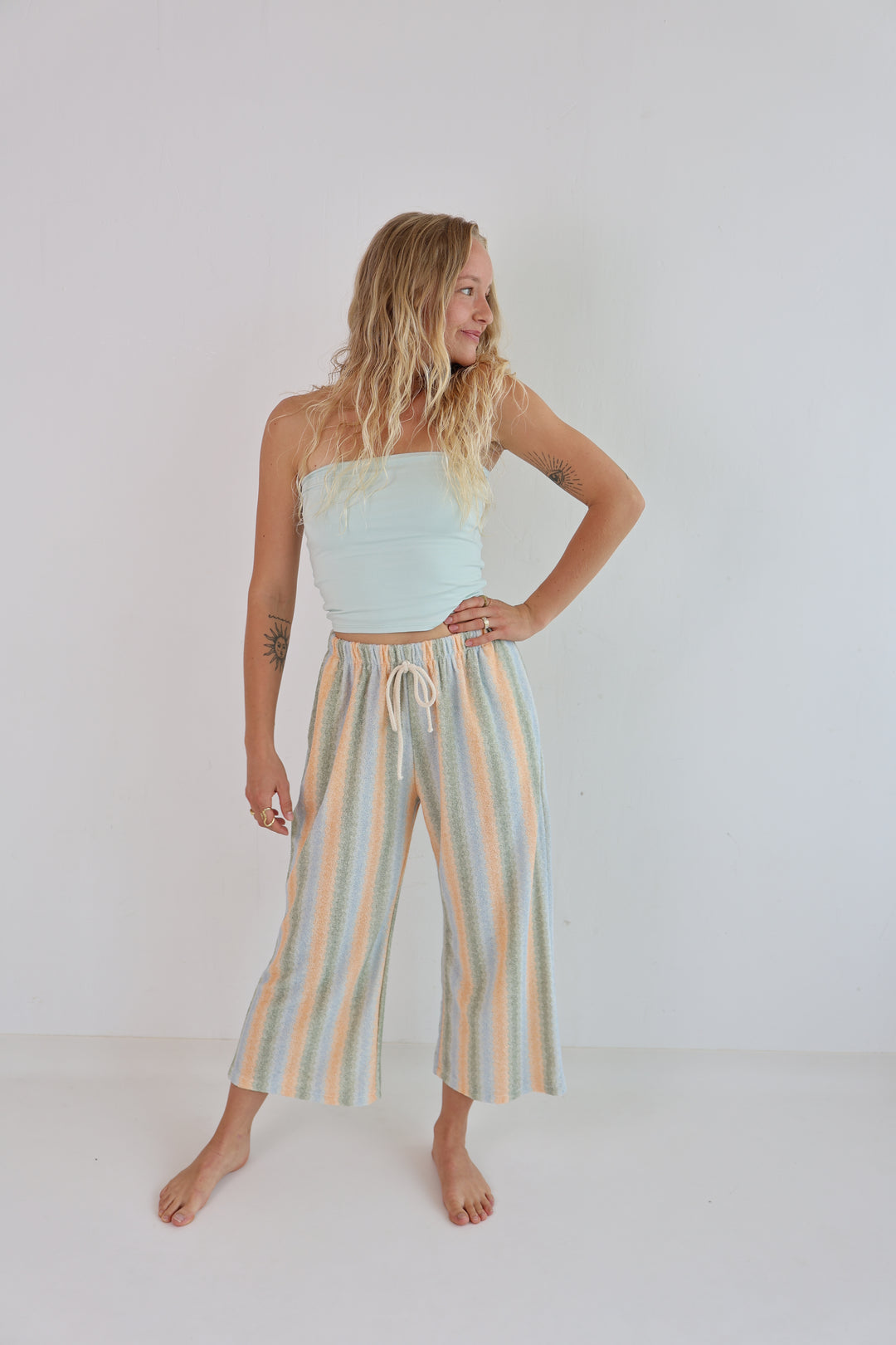 Gestreifte Frotteehose Venice Beach