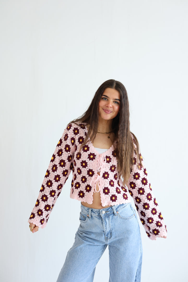 Häkelcardigan Amber Garden