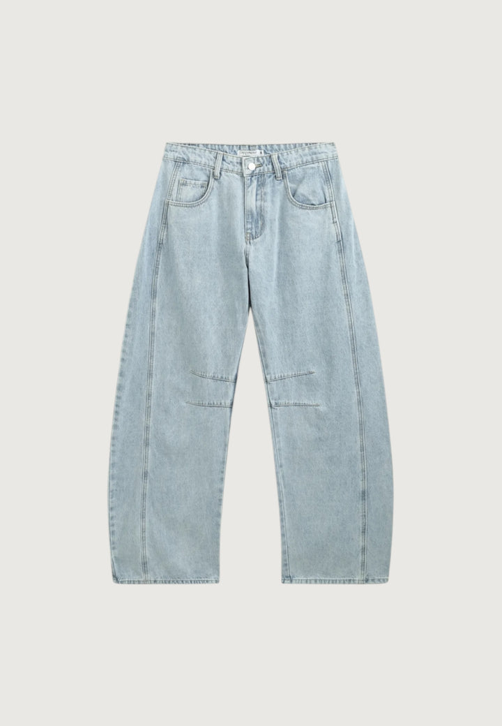 Mid Rise Barrel Jeans