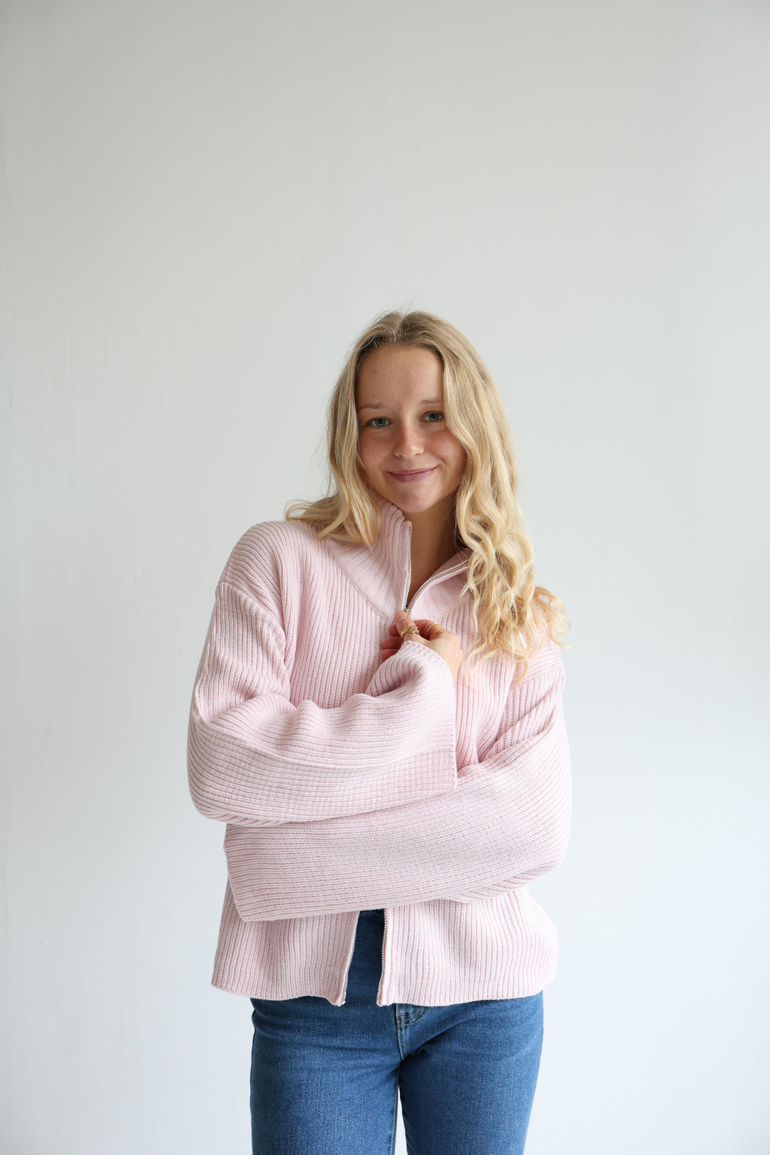 Soft Glow Zip Cardigan