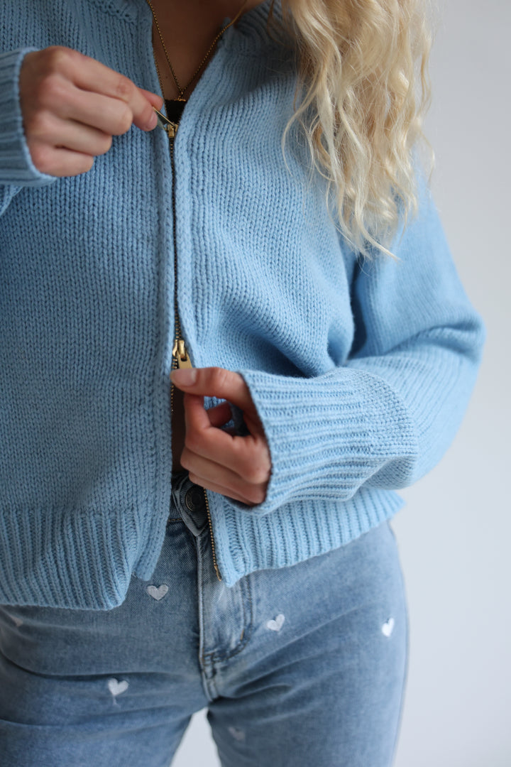 Golden Zip Cardigan