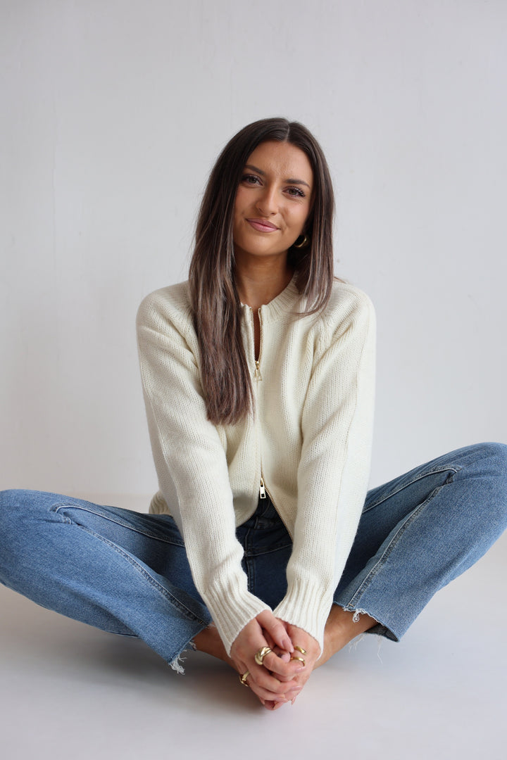 Golden Zip Cardigan