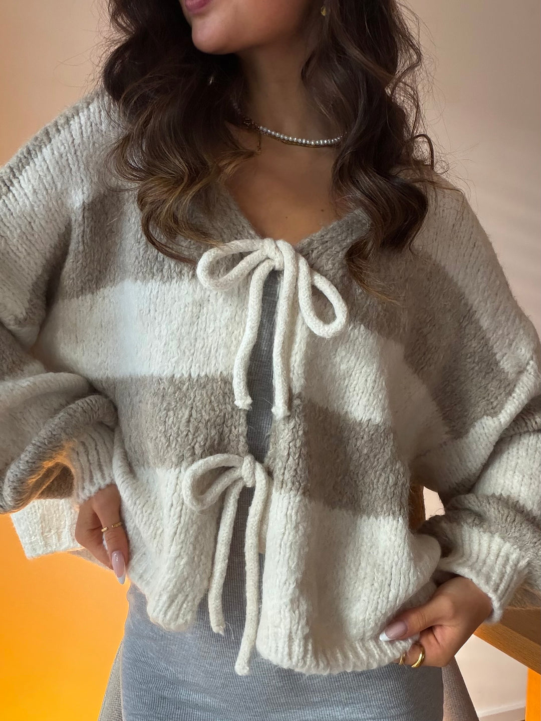 Gestreifter Cardigan Luana