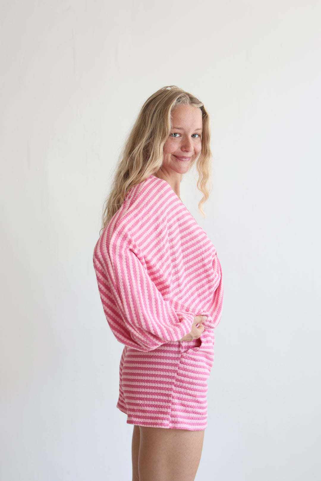 Striped Cotton Knit Lounge Set