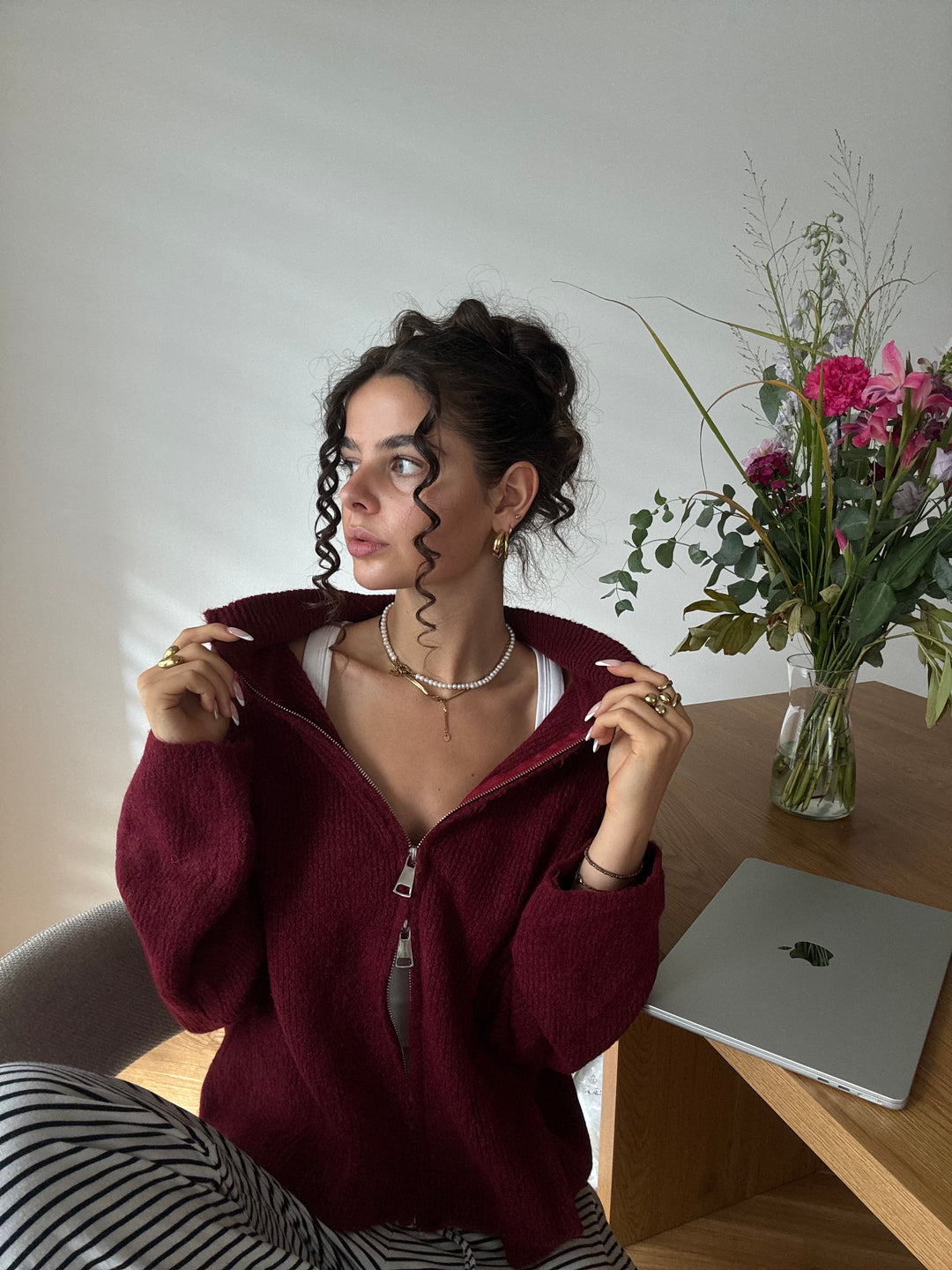 Casual Zipper Cardigan